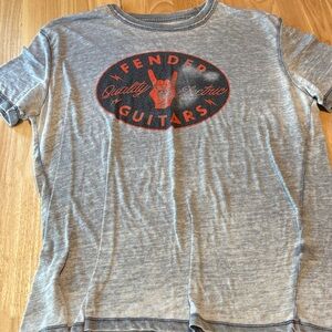 Fender Gray Tee with Red Graphic